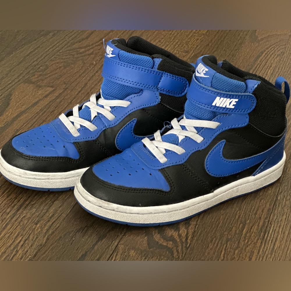Boys Blue/Black Nike Court Borough Mid